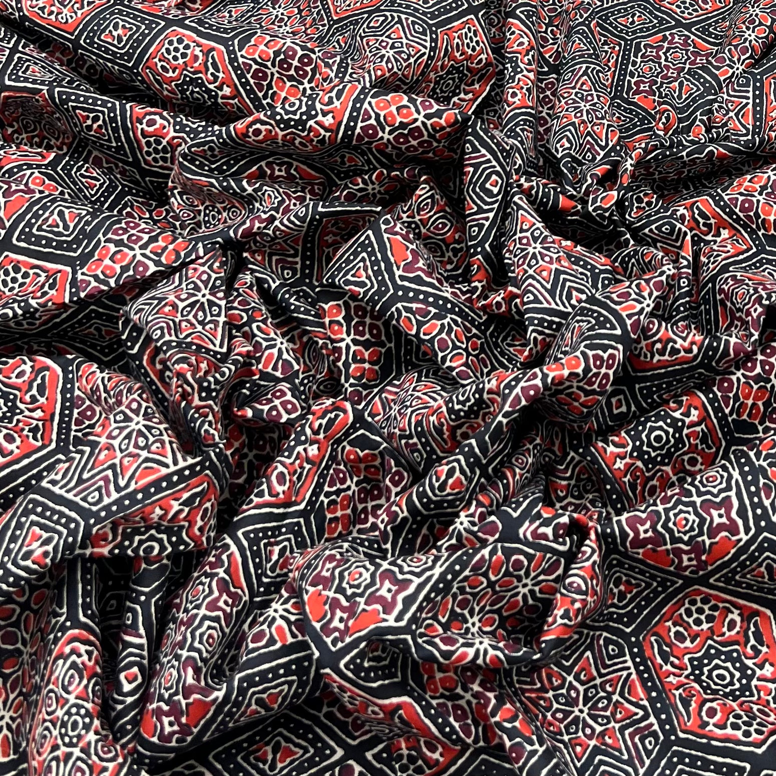 Black Ajrak Cotton Print