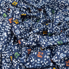 Navy Blue Geometric Cotton Print