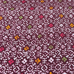 Maroon Geometric Cotton Print