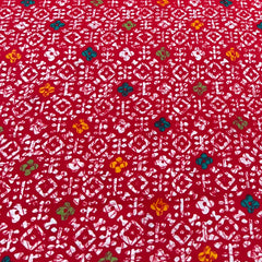 Red Geometric Cotton Print