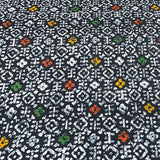 Black Geometric Cotton Print