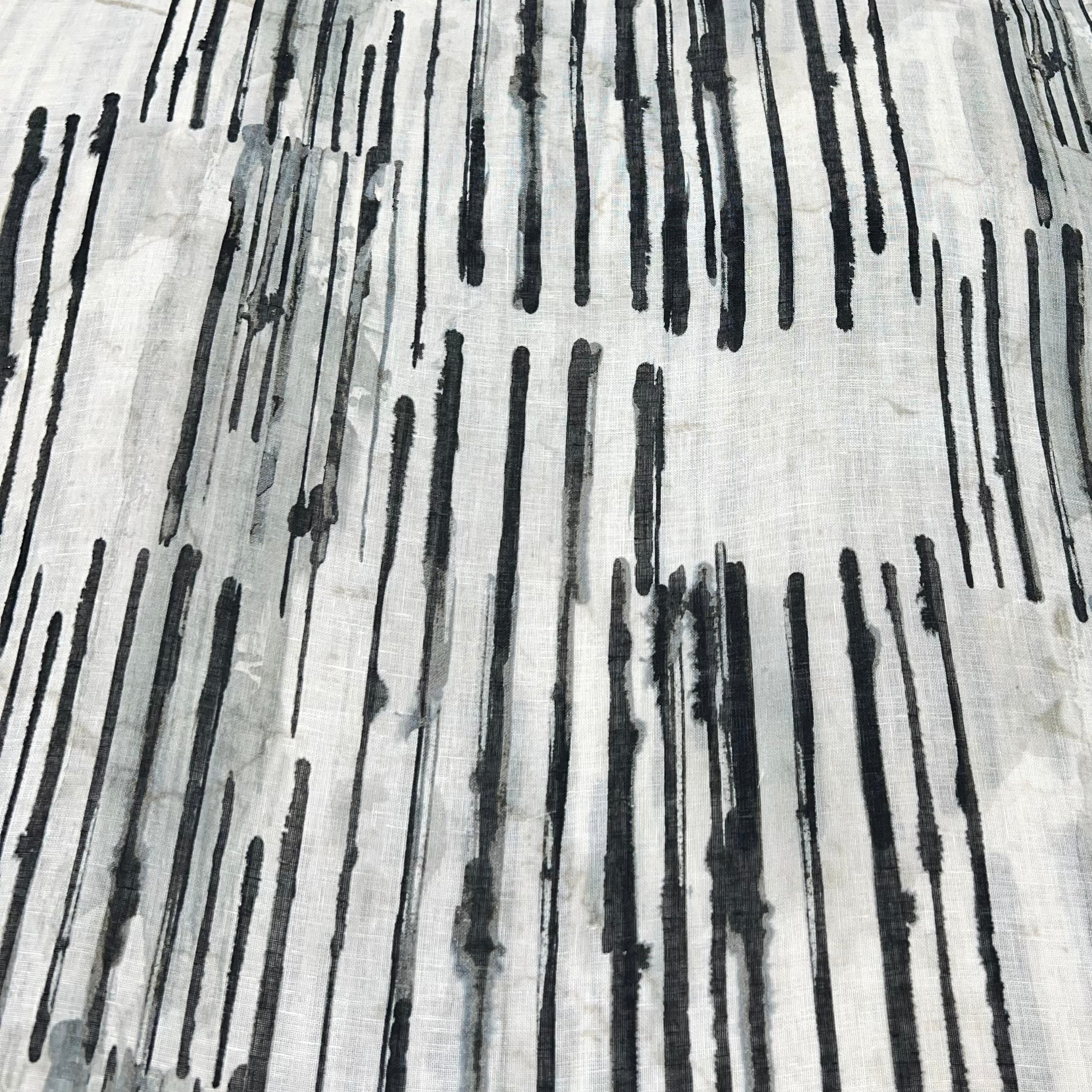 Cream Abstract Pure Gauge Linen Print
