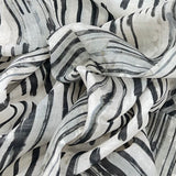 Cream Abstract Pure Gauge Linen Print