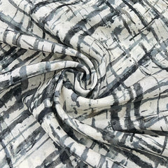 Cream Marble Print Pure Gauge Linen Print