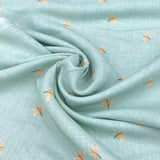 Light Green Jasmin Pure Gauge Linen Print
