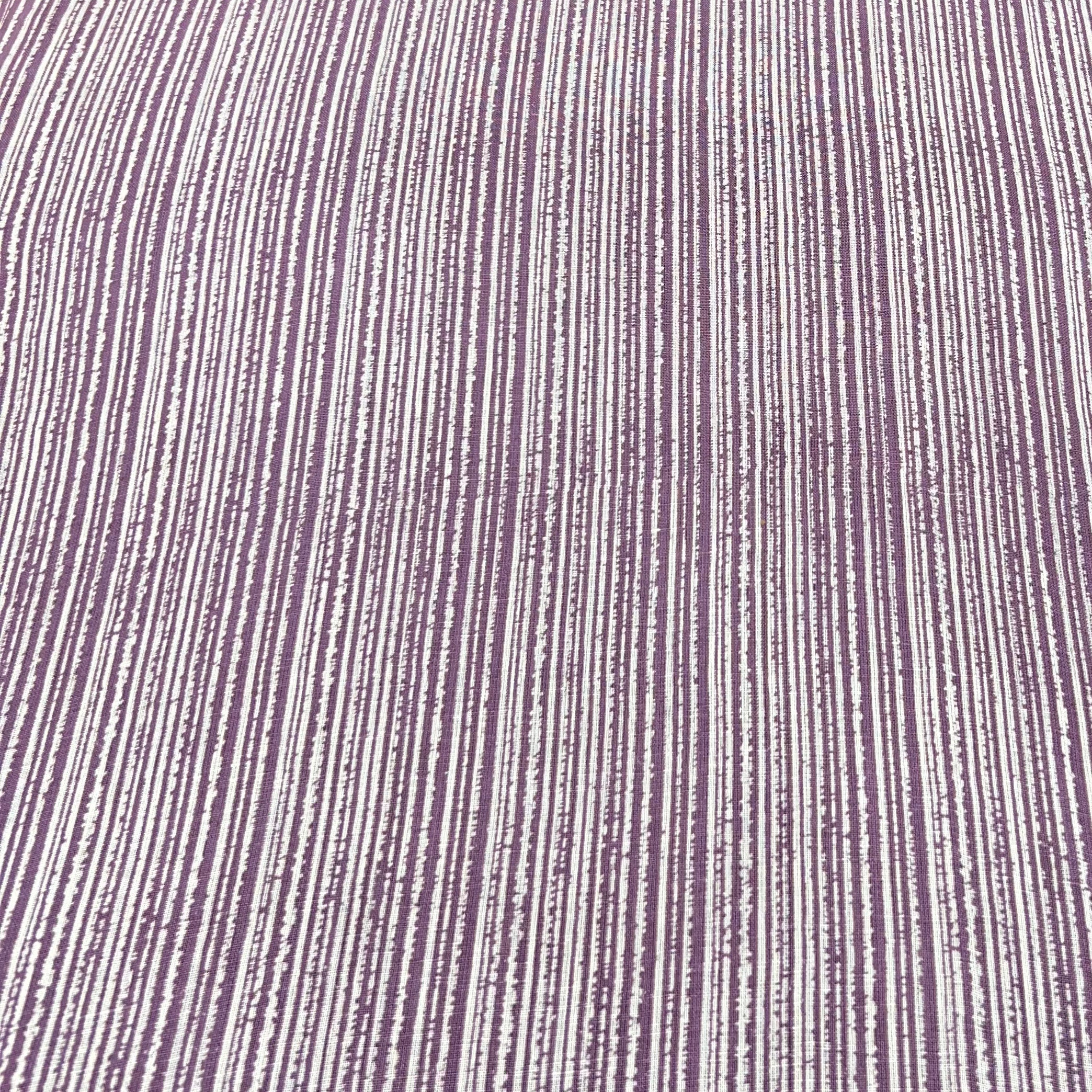 Purple Stripes Linen Print