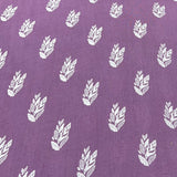 Purple Flower Motifs Linen Print