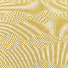 Mustard Yellow Geometric Linen Print