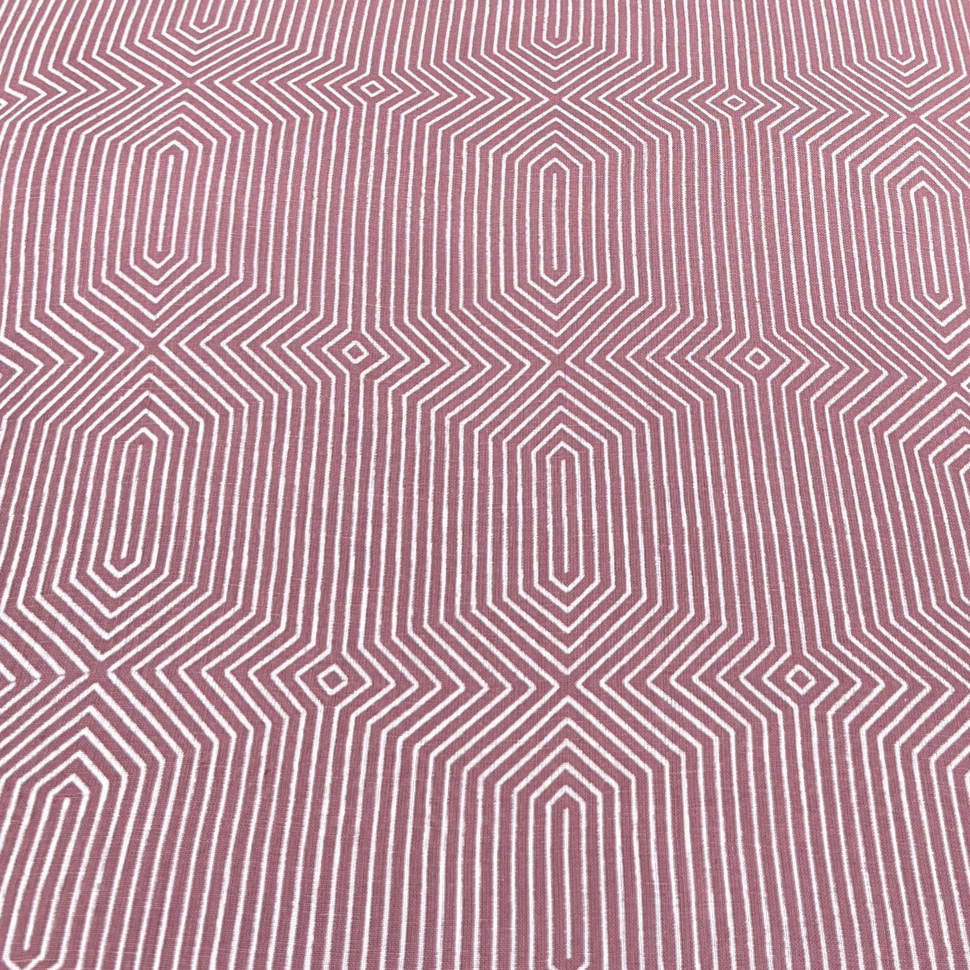 Onion Pink Geometric Linen Print