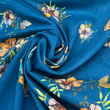 Classic Blue Multicolour Floral Mul Mul Print