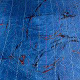 Blue Modal Ajrak Katha Work Print