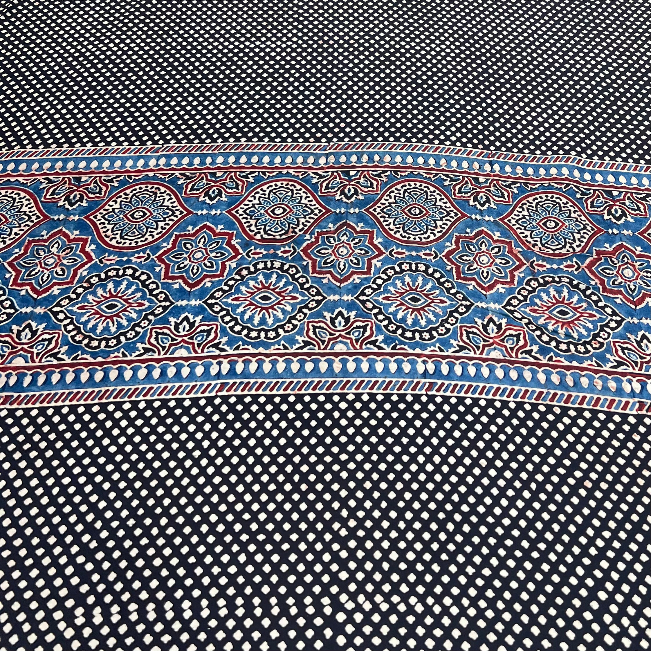 Black Modal Ajrak Panel Print