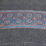 Black Modal Ajrak Panel Print