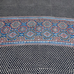 Black Modal Ajrak Panel Print