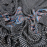 Black Modal Ajrak Panel Print