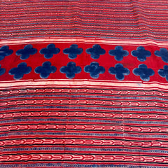 Maroon With Blue Modal Ajrak Panel Print