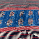 Black With Blue Modal Ajrak Panel Print