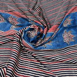 Black With Blue Modal Ajrak Panel Print