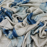 Cream With Blue Modal Ajrak Paint Print