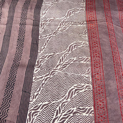 Maroon With Brown Modal Ajrak Panel Print