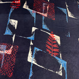 Black Modal Ajrak Brush Print