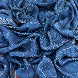 Blue Modal Ajrak Geometric Katha Work