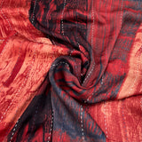 Maroon & Black Ajrak Katha Work