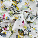 White Lotus Pure Gauge Linen Print