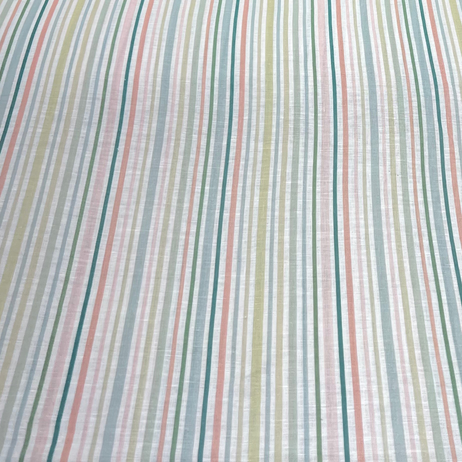 Multicolour Stripes Pure Gauge Linen Print