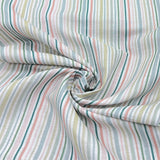 Multicolour Stripes Pure Gauge Linen Print