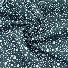 Black Polka Dotted Pure Gauge Linen Print