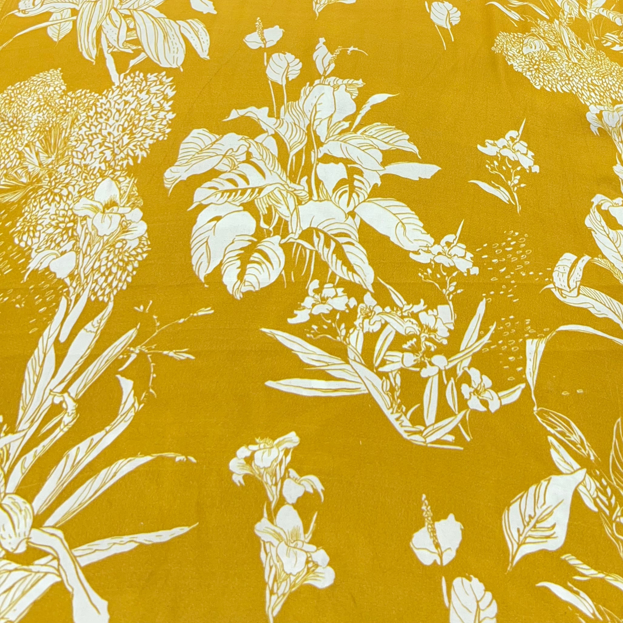 Yellow Floral Jal Modal Satin Print