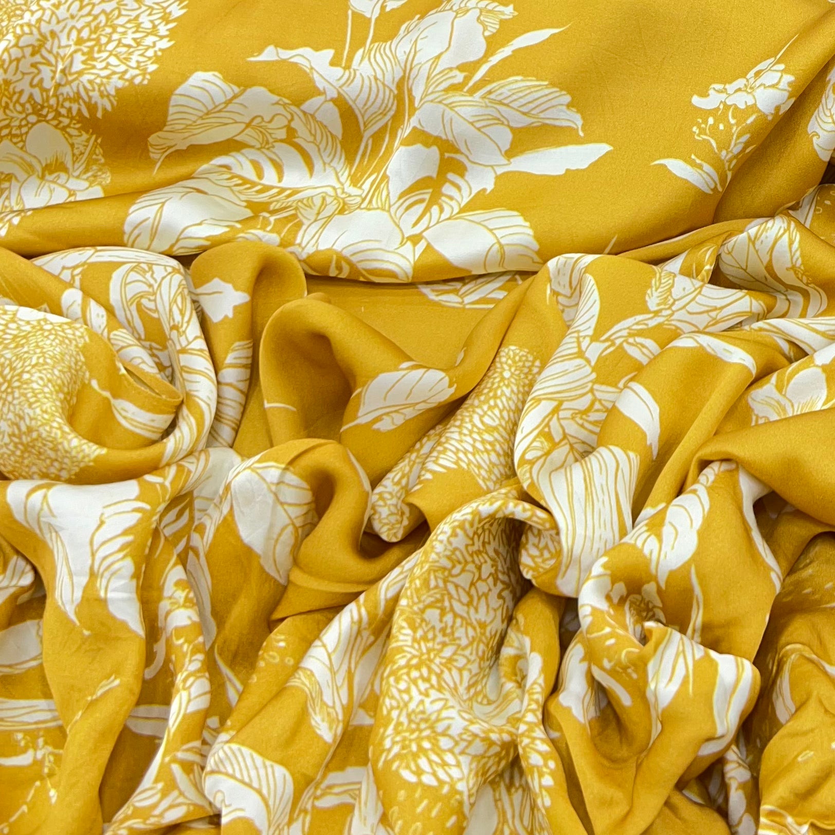 Yellow Floral Jal Modal Satin Print