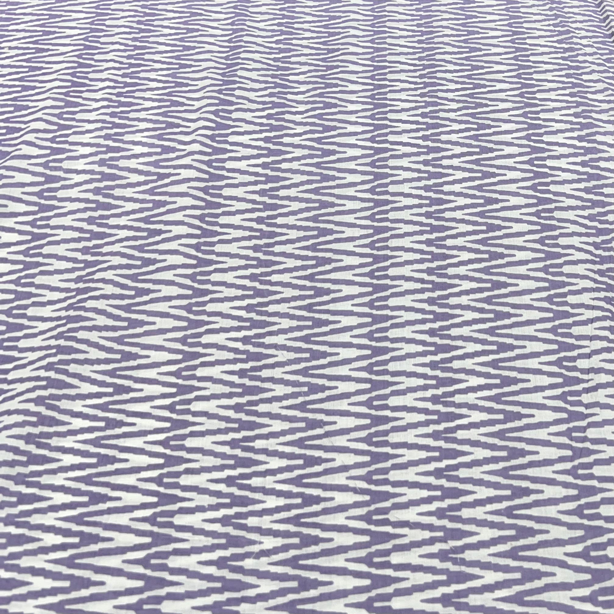 Lavender Zig Zag Cotton Print