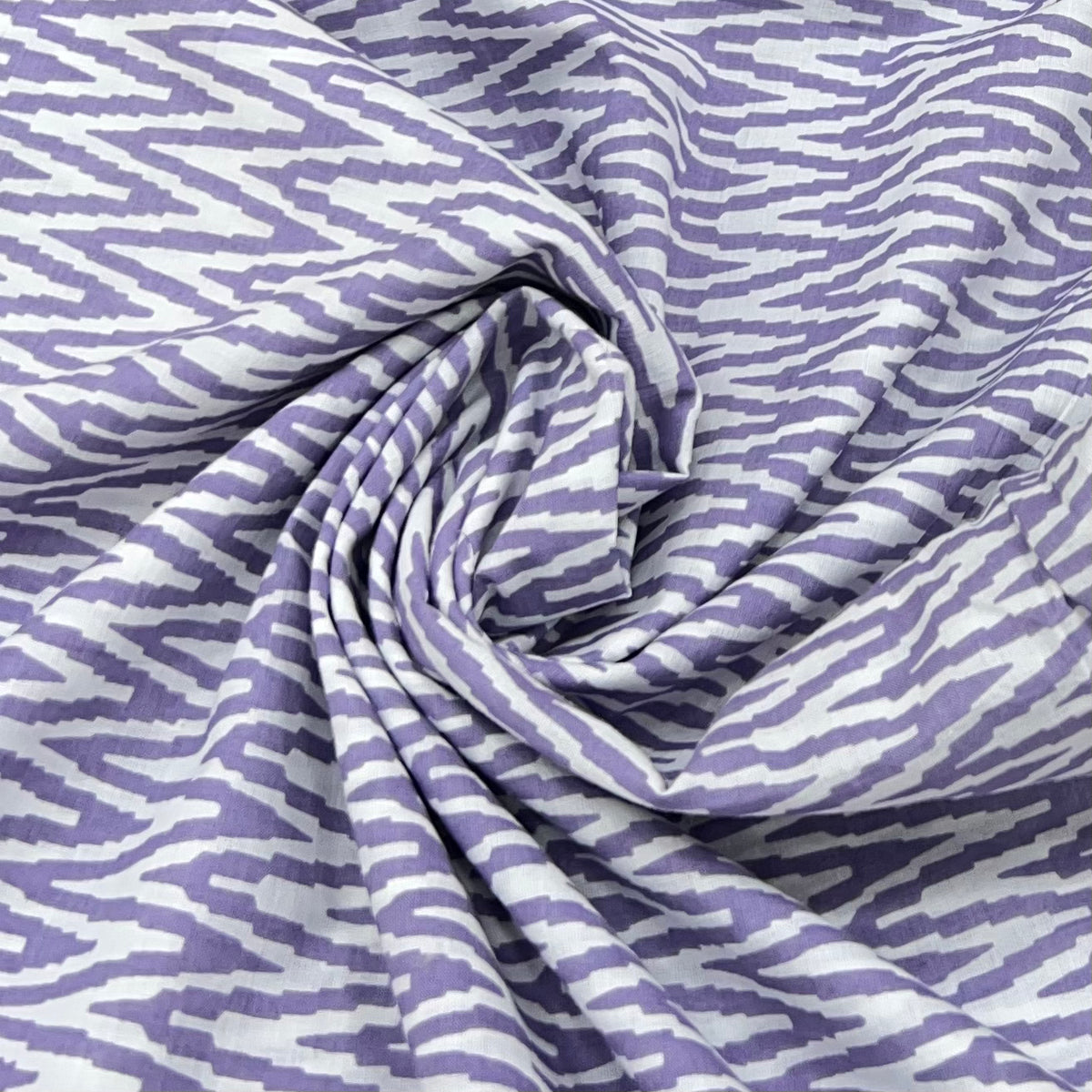 Lavender Zig Zag Cotton Print