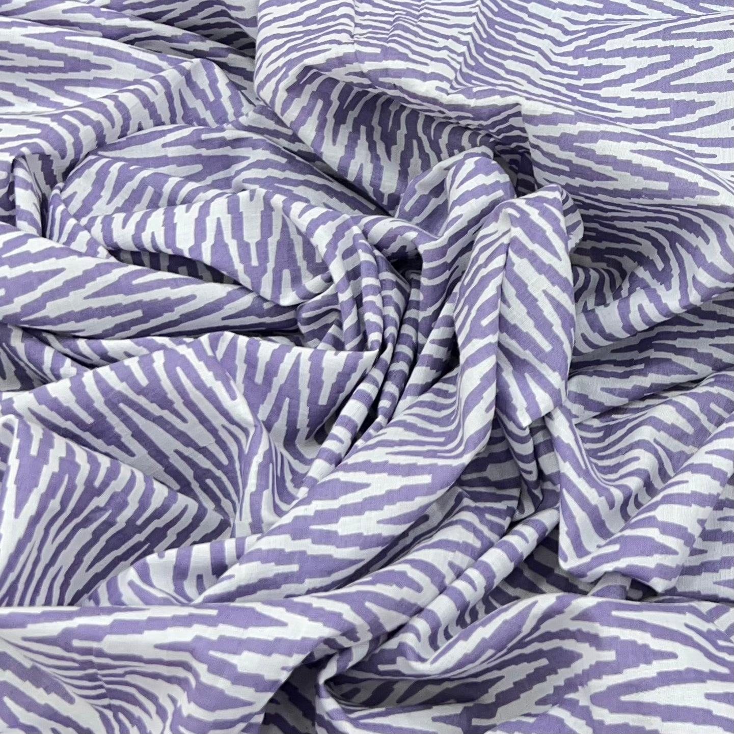 Lavender Zig Zag Cotton Print