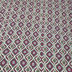 Light Green Geometric Habutai Silk Print