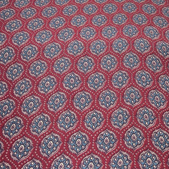 Maroon Ajrak Habutai Silk Print