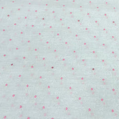 Mint Green Dotted Mul Chanderi Embroidery