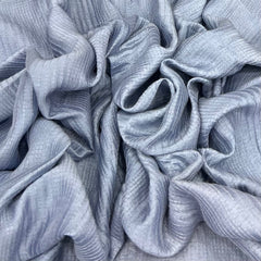 Pastel Blue Pintex Slub Silk Embroidery