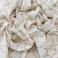 Off White Gota Geometric Cotton Embroidery