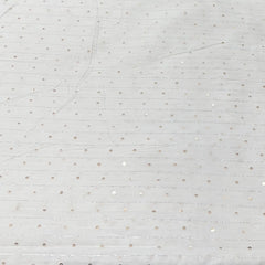 White Stripes Chanderi Zari Sequins Embroidery