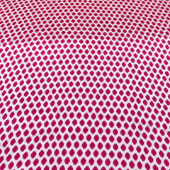White Pink Dotted Modal Satin Printed