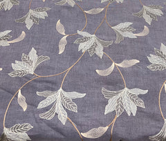 Pastel Purple Thread Embroidery Linen Embroidery