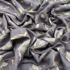 Pastel Purple Thread Embroidery Linen Embroidery