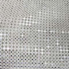 White Mirror Cutwork Net Embroidery