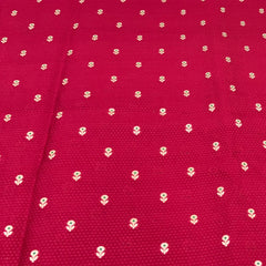 Rani Pink Floral Meenakari Butti Textured Silk Brocade
