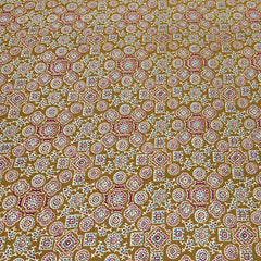 Mustard Ajrak Printed Cotton