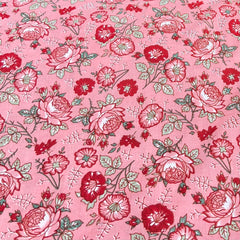 Pink Kalamkari Printed Cotton