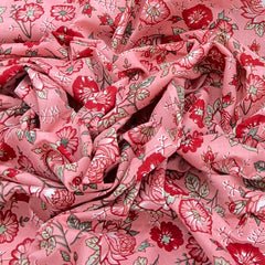 Pink Kalamkari Printed Cotton